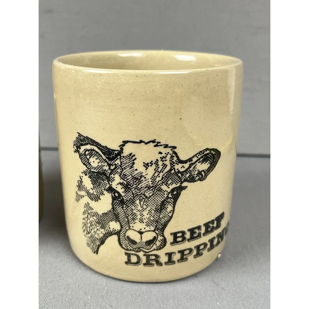 Pearsons Of Chesterfield ~ Beef & Pork Dripping Pot ~ Cow & Pig Design